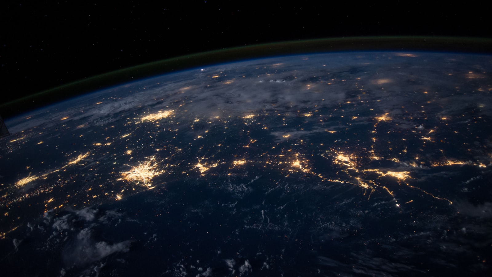 A glowing network of connected points representing cloud storage and data